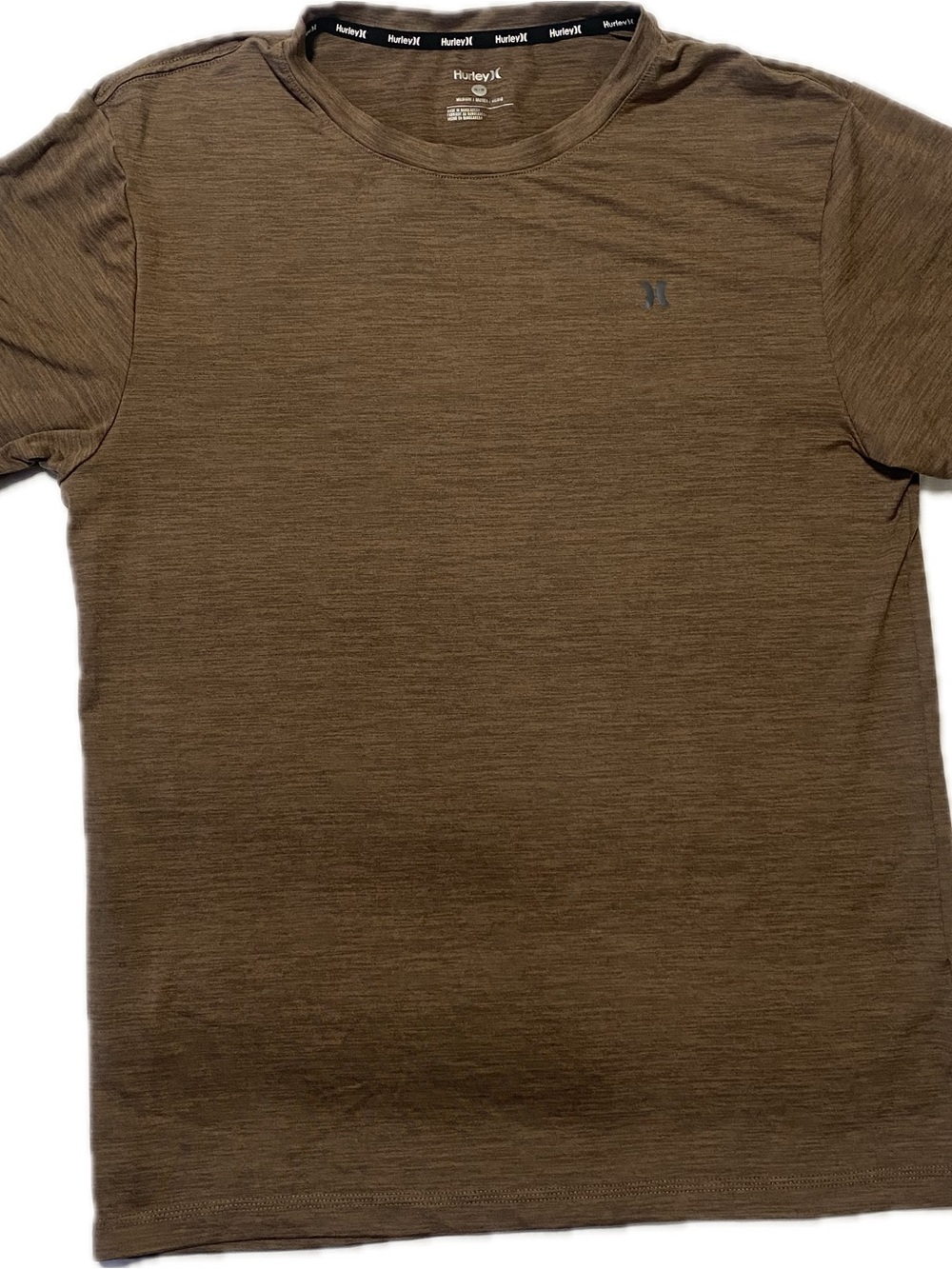 Hurley Men's Olive Brown Short Sleeve Crew Tee